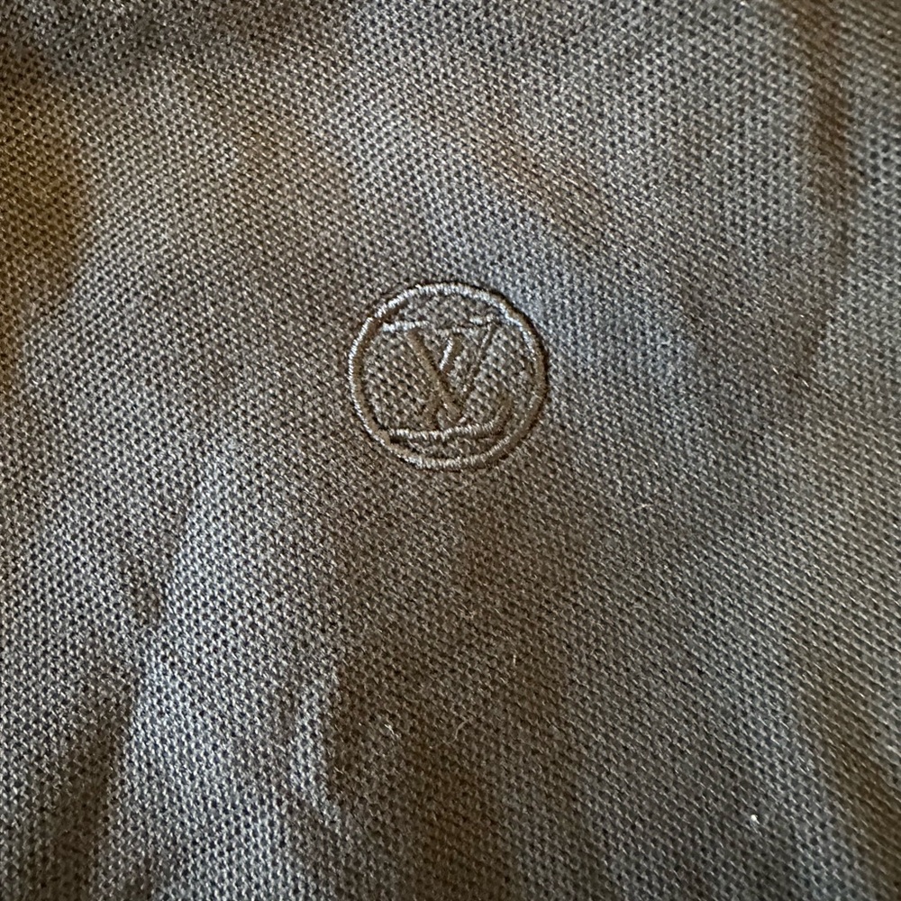 Louis Vuitton Black Collared Knit Long Sleeve Shirt